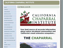 Tablet Screenshot of californiachaparral.com